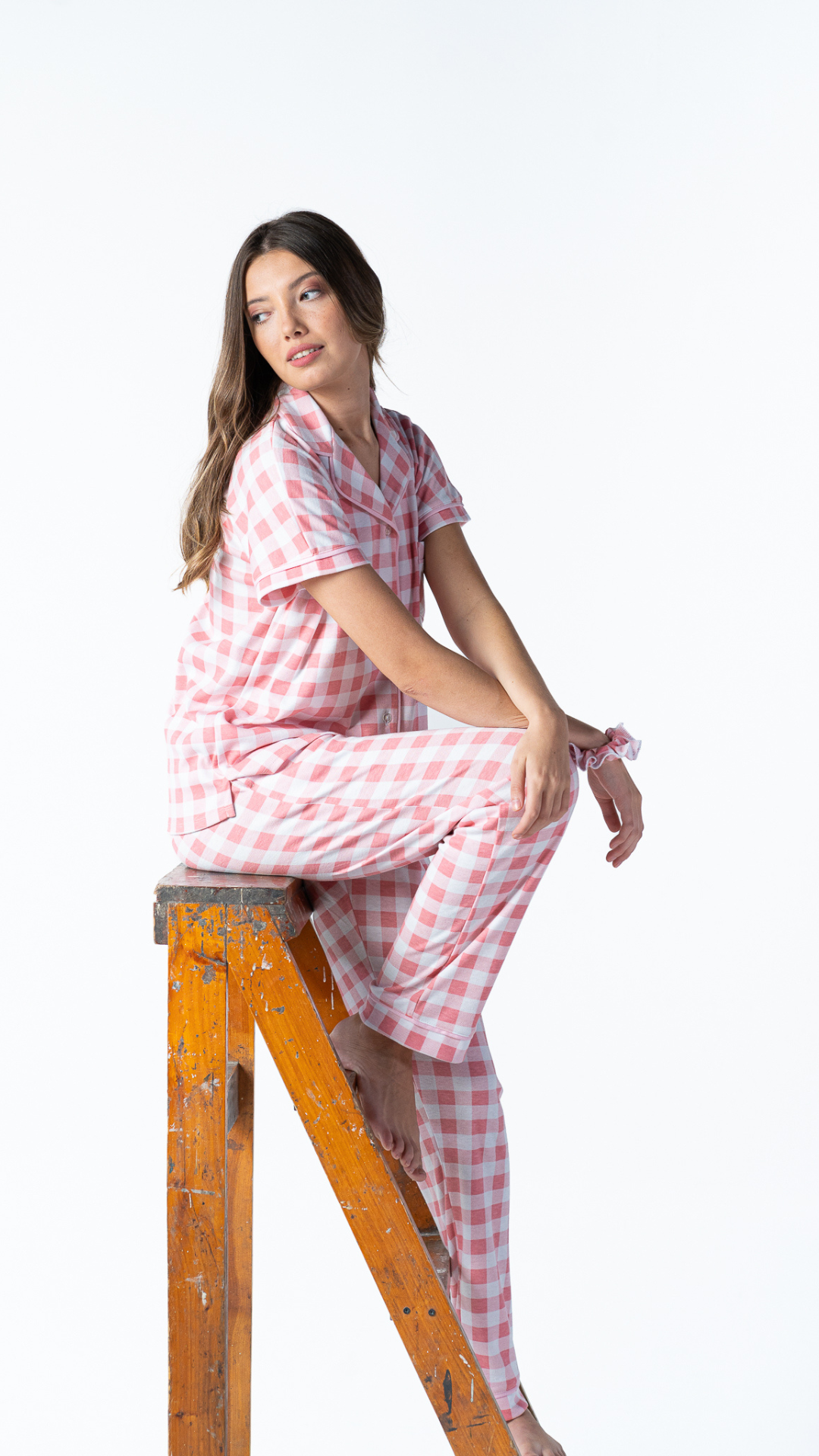 Pijama Camisera Vicky Rosa pantalón