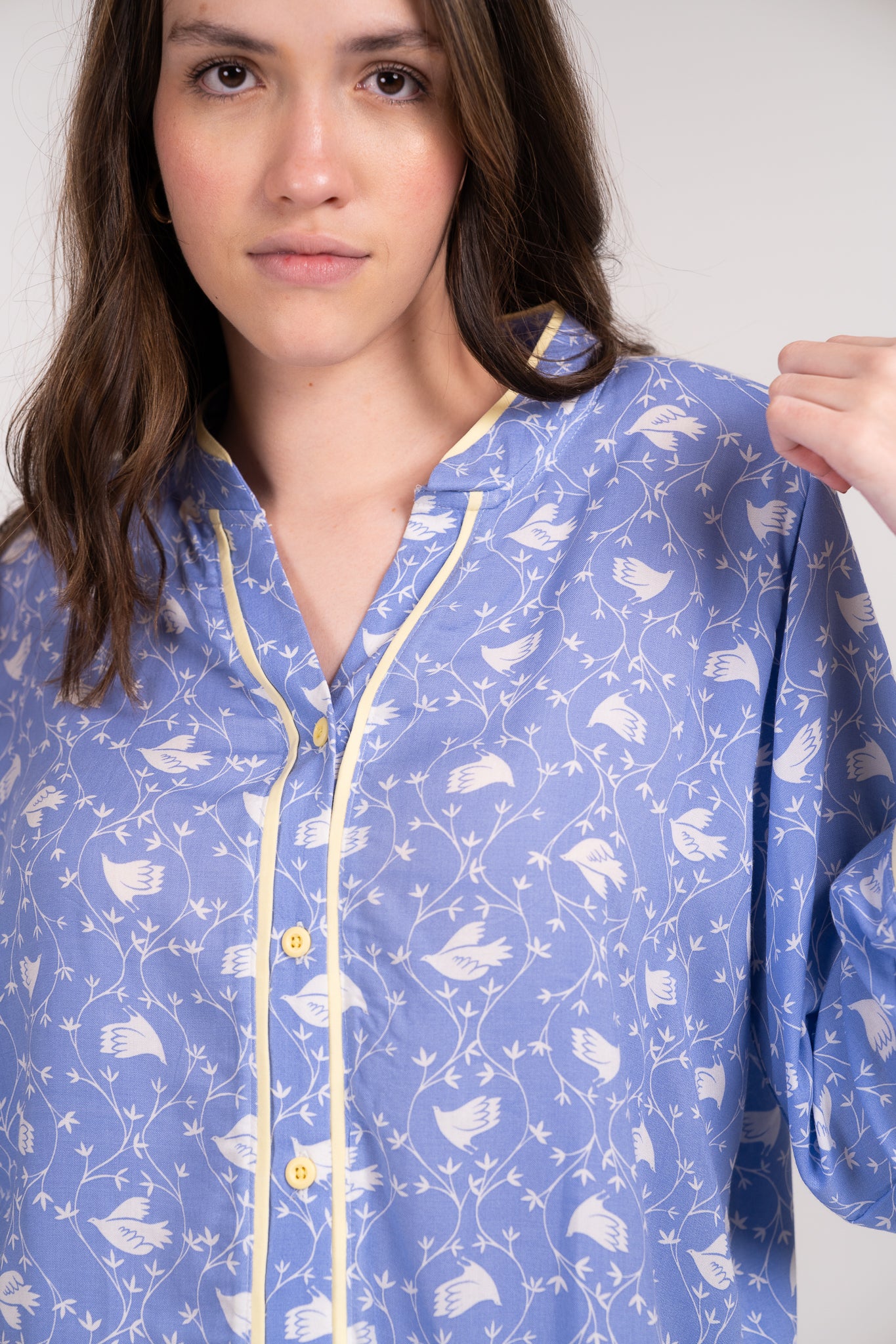 Pijama Camisera Dove Blusa de botones Manga larga y pantalón