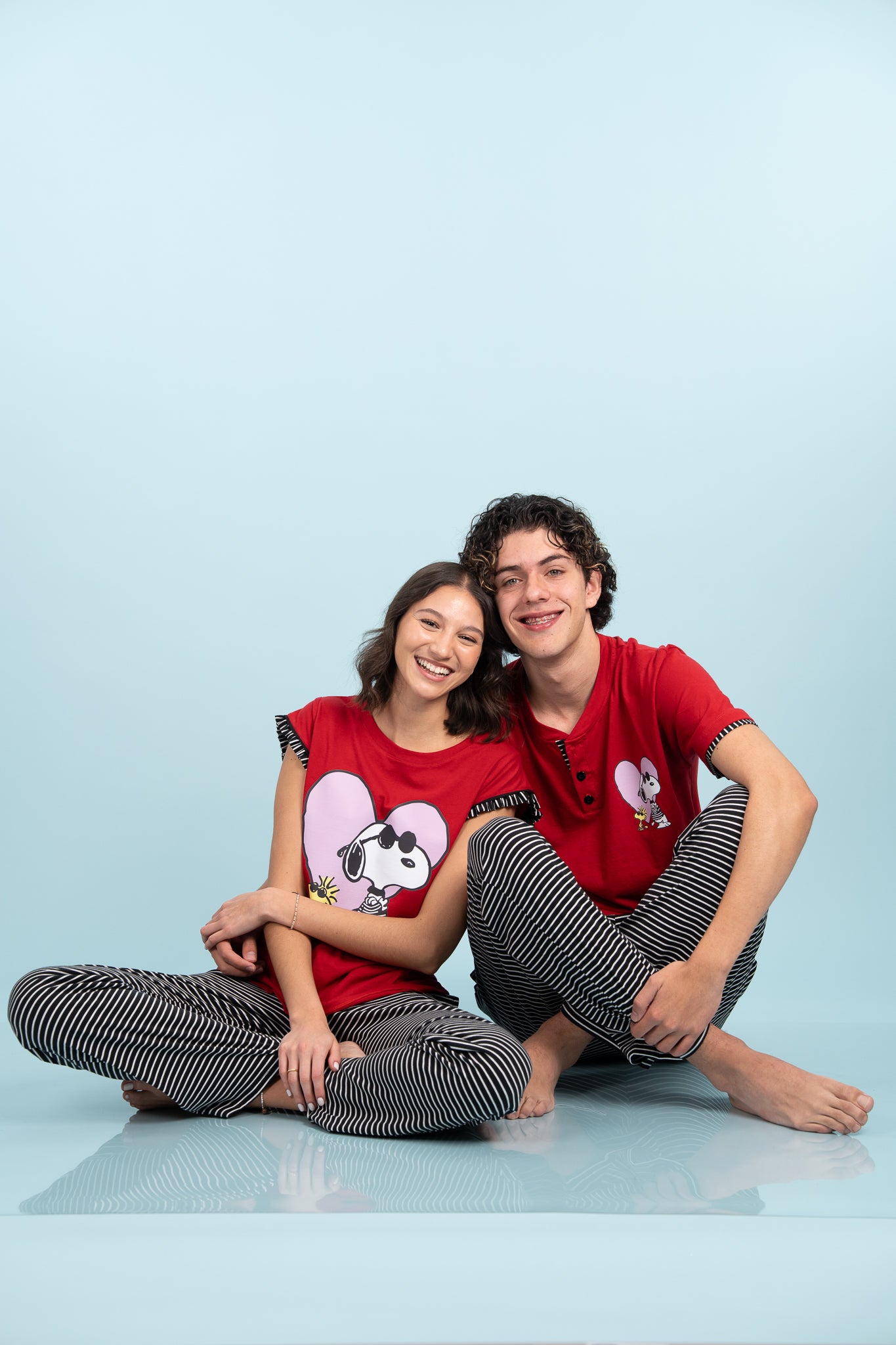 Pijama Clasica True Love Snoopy Manga corta y pantalon