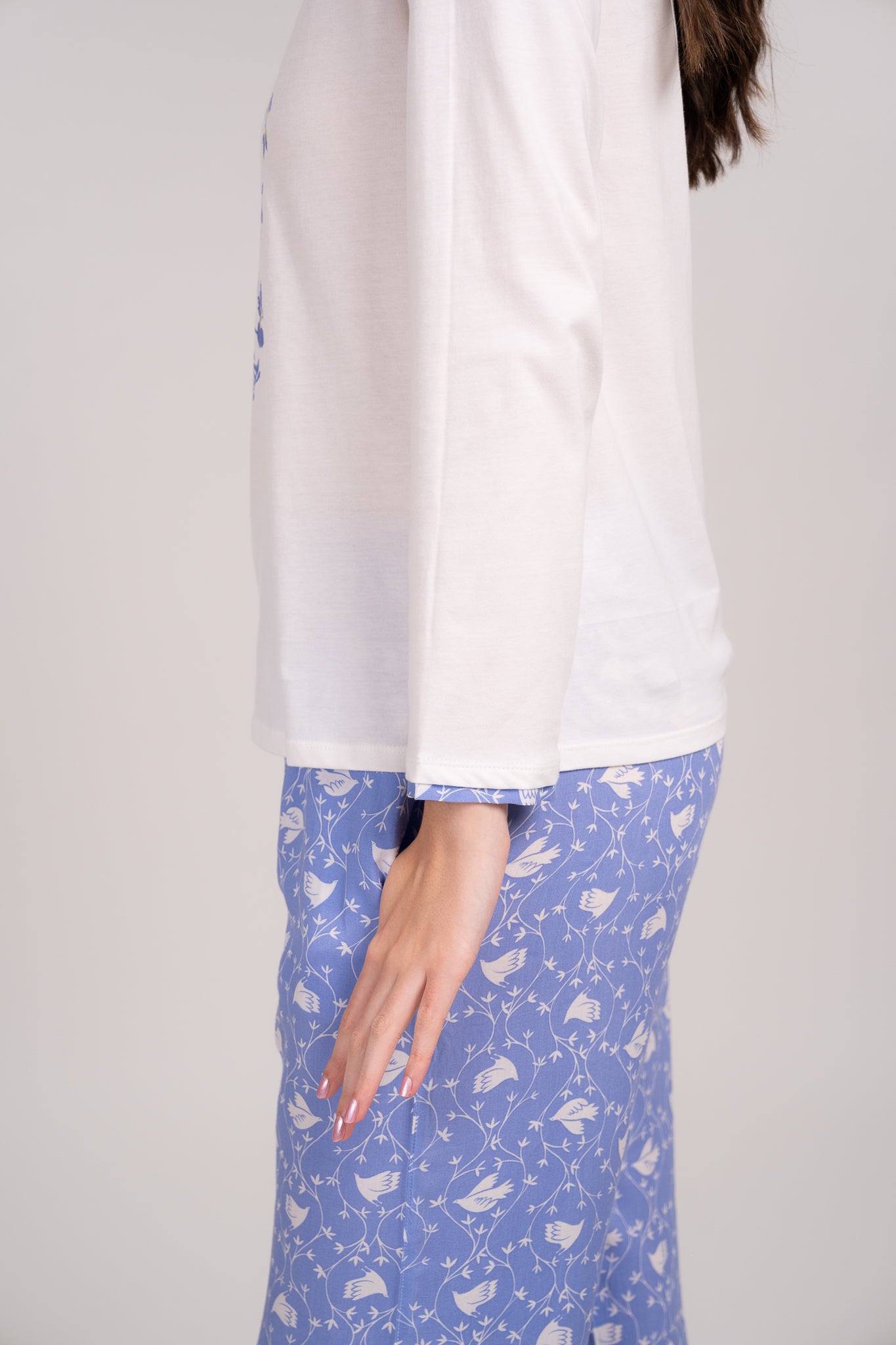 Pijama Clásica Dove blusa y pantalón