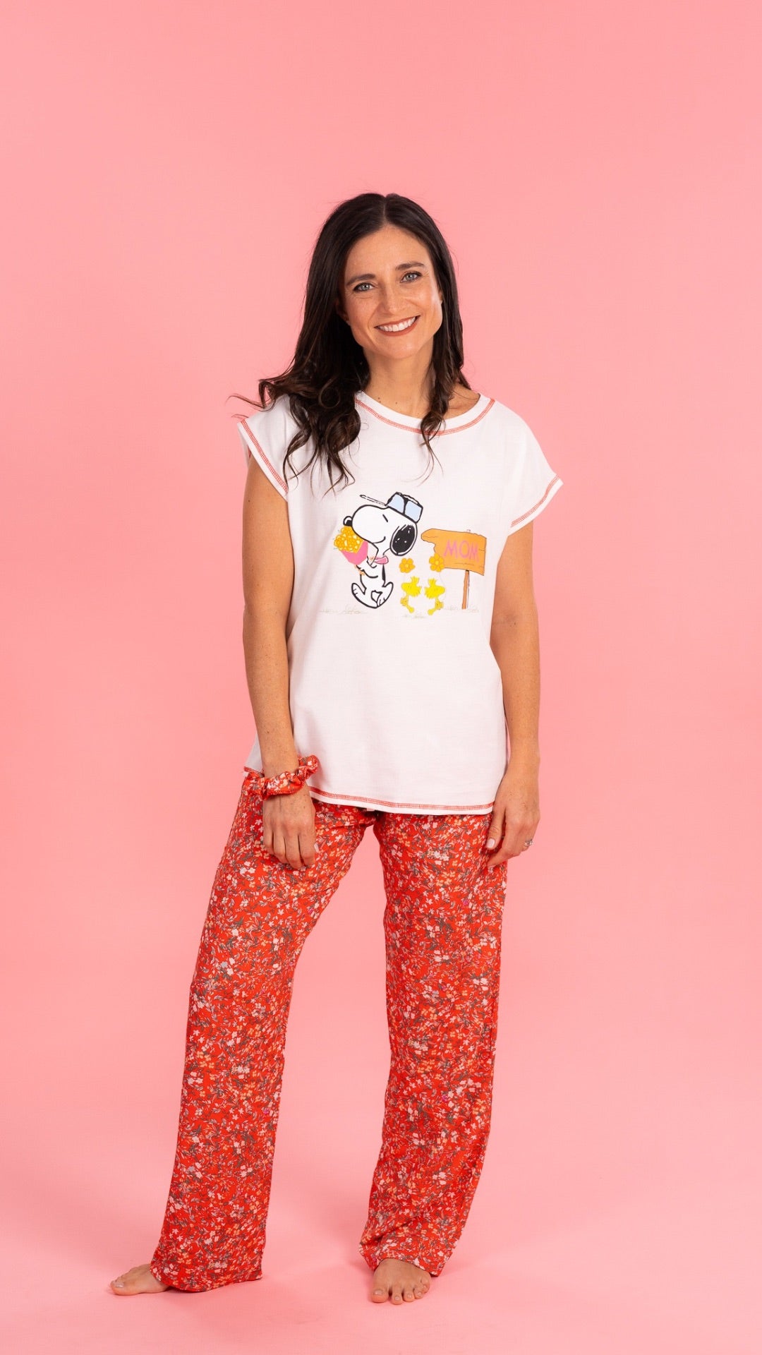 14 Pijama snoopy Mom de pantalon