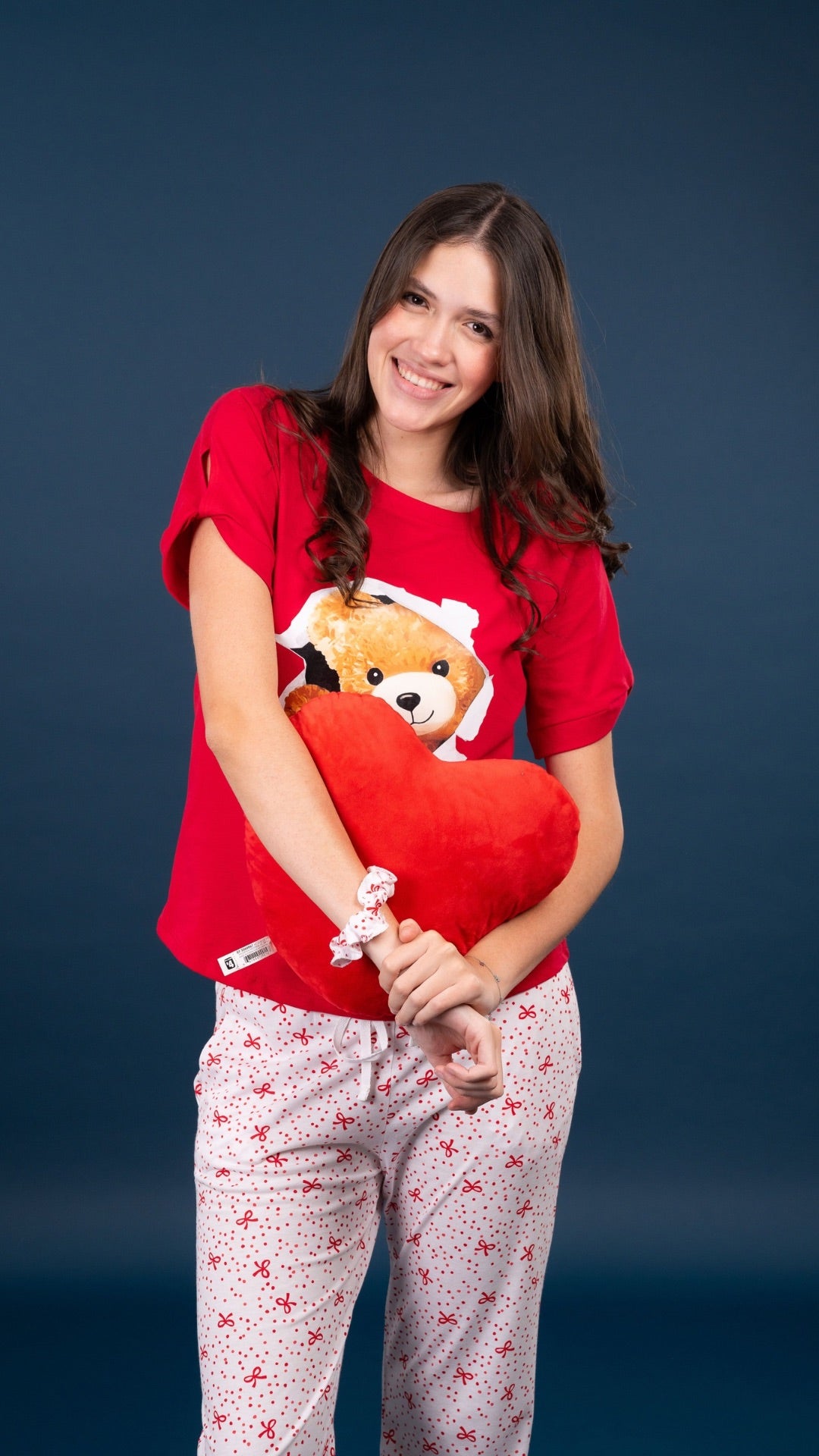 Pijama Teddy 2 piezas , blusa manga corta , y pantalón con bolsas