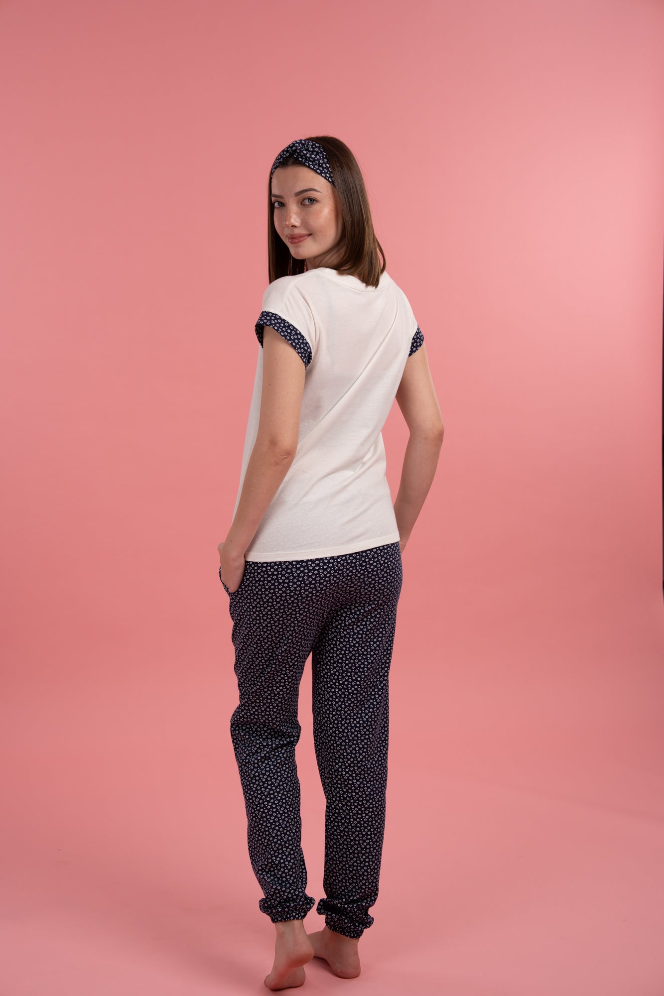 Pijama All pijamas 2 piezas , blusa manga corta y pantalón con bolsas