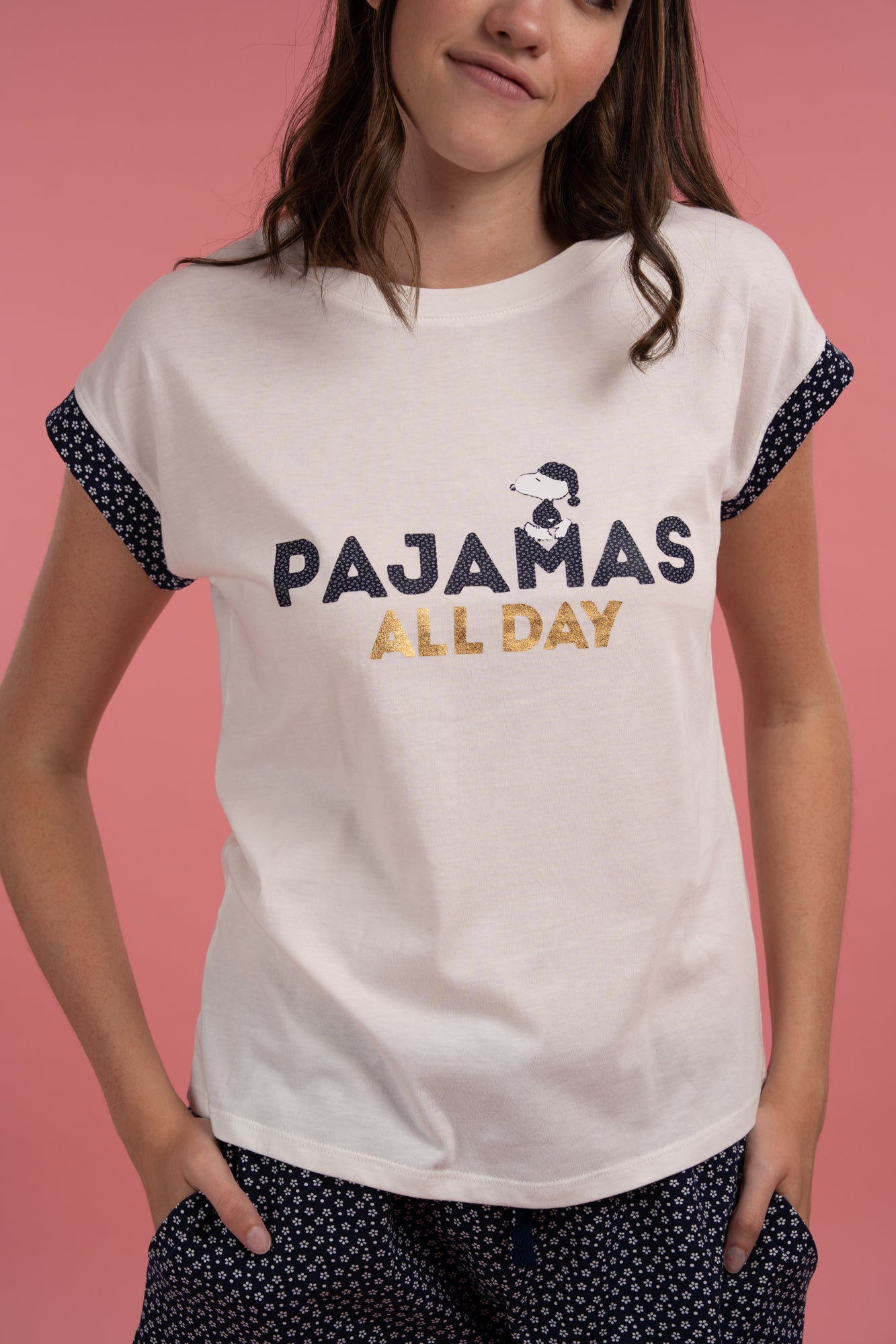 Pijama All Pijamas 2 piezas , blusa manga corta y short con bolsas