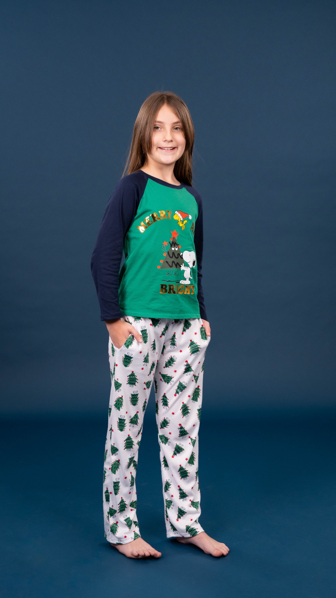 Pijama Merry 2 piezas , blusa manga corta , y pantalón con bolsas