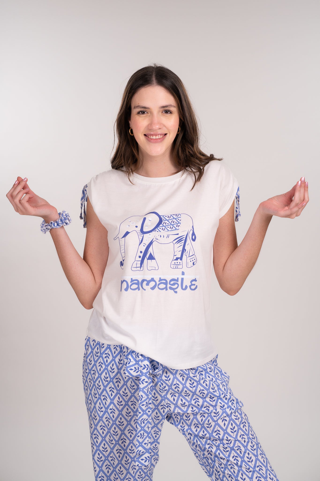 Pijama Clasica Elefante blusa y pantalón