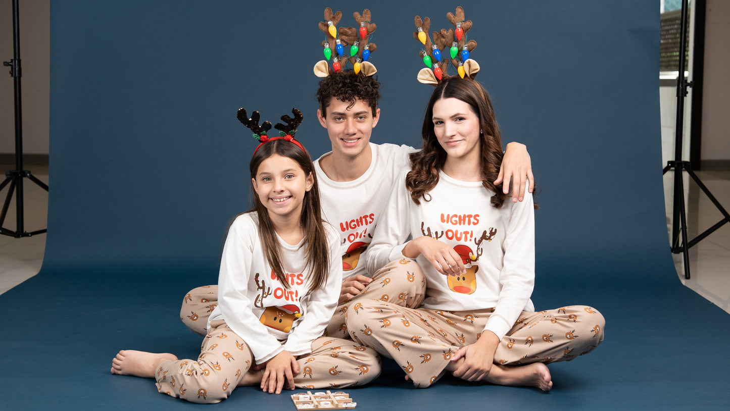 Pijama Clasica Light Out Manga larga y pantalon