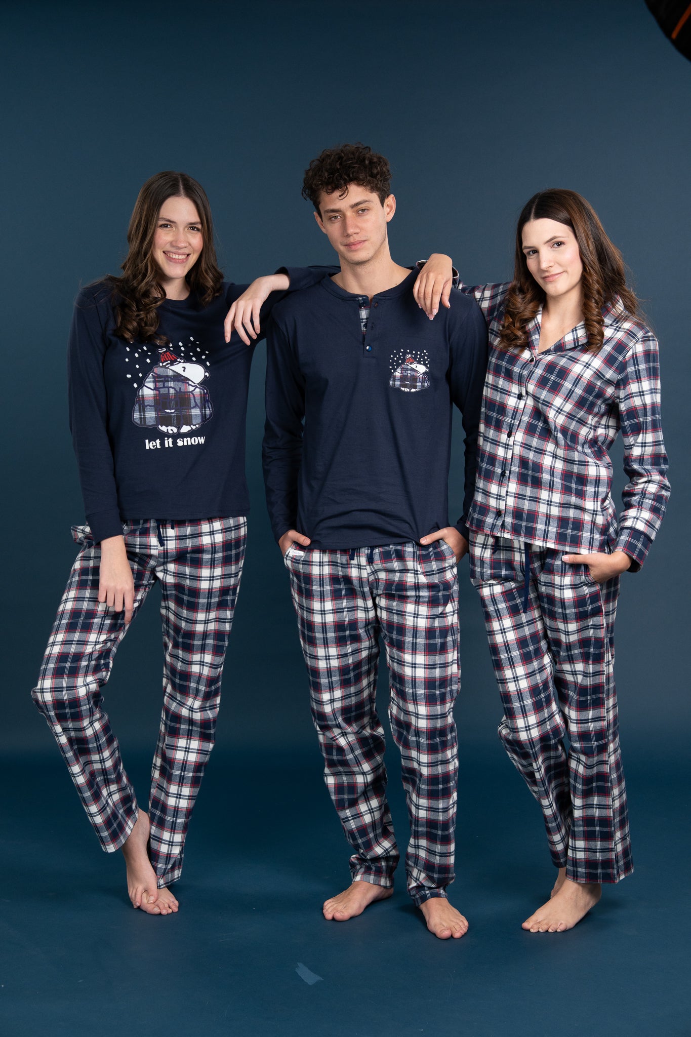 Pijama Clasica Let it snow Manga larga y pantalon