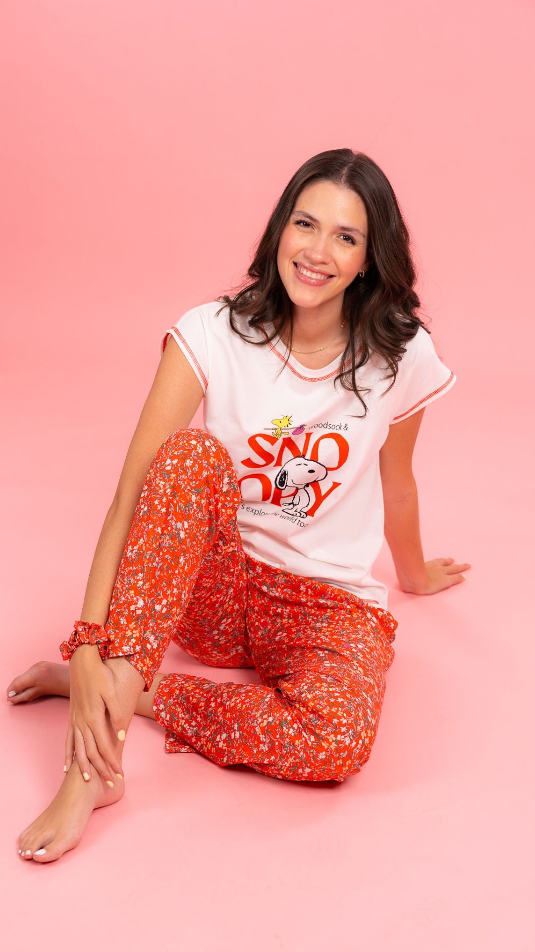 13 Pijama snoopy Orange de pantalon