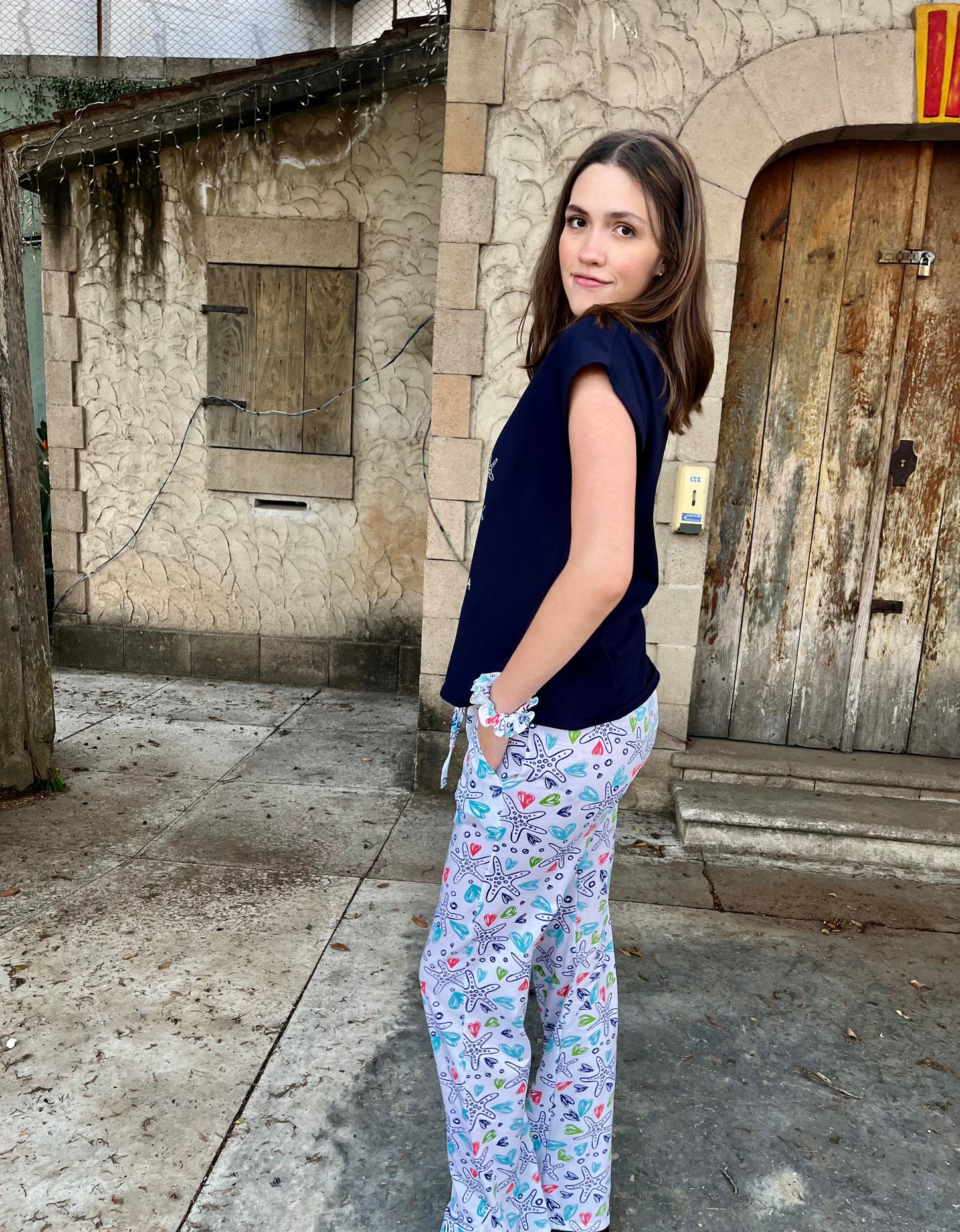 Pijama Clasica Oceano Manga corta y pantalon