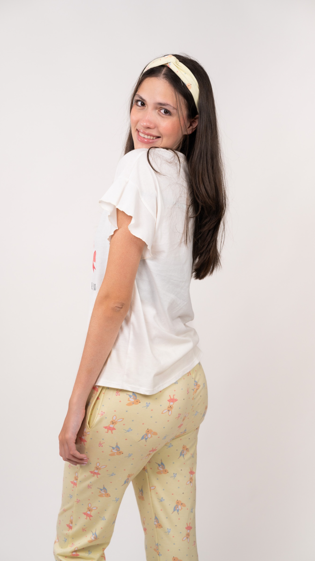 Pijama Clásica Ballet 2 piezas , blusa manga corta , y pantalón con bolsas