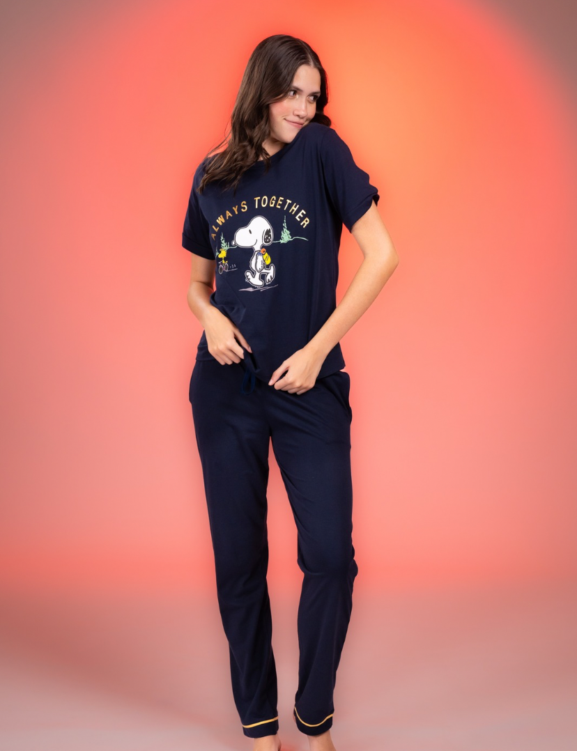 Pijama Always together Snoopy Manga corta y pantalon