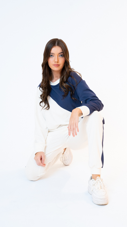 Set Comfort de sudadera y Pantalon con bolsas Elaborado en Algodon spandex, 