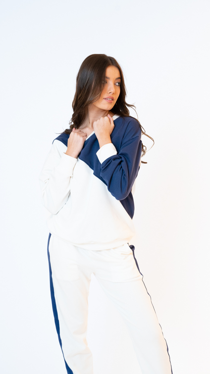 Set Comfort de sudadera y Pantalon con bolsas Elaborado en Algodon spandex, 