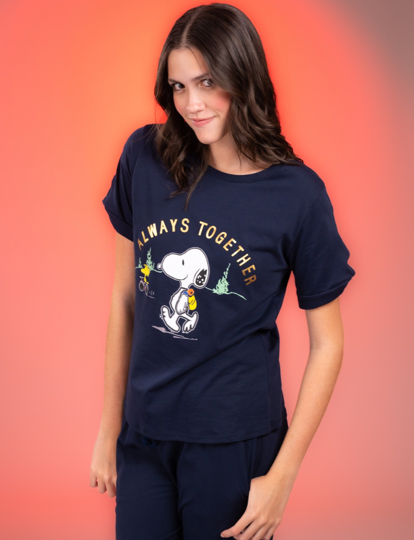 Pijama Always together Snoopy Manga corta y pantalon