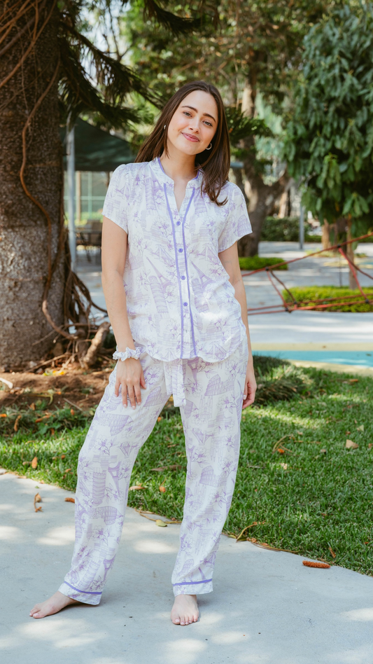 Pijama Camisera Travel snoopy  pantalón