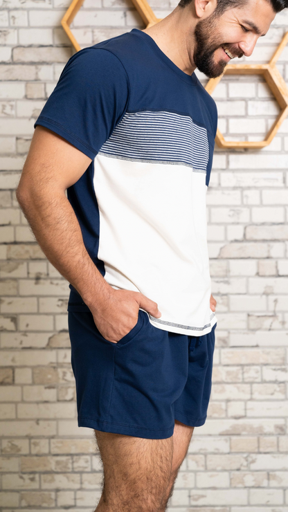 Pijama Gabriel de Tshirt manga corta y short con bolsas