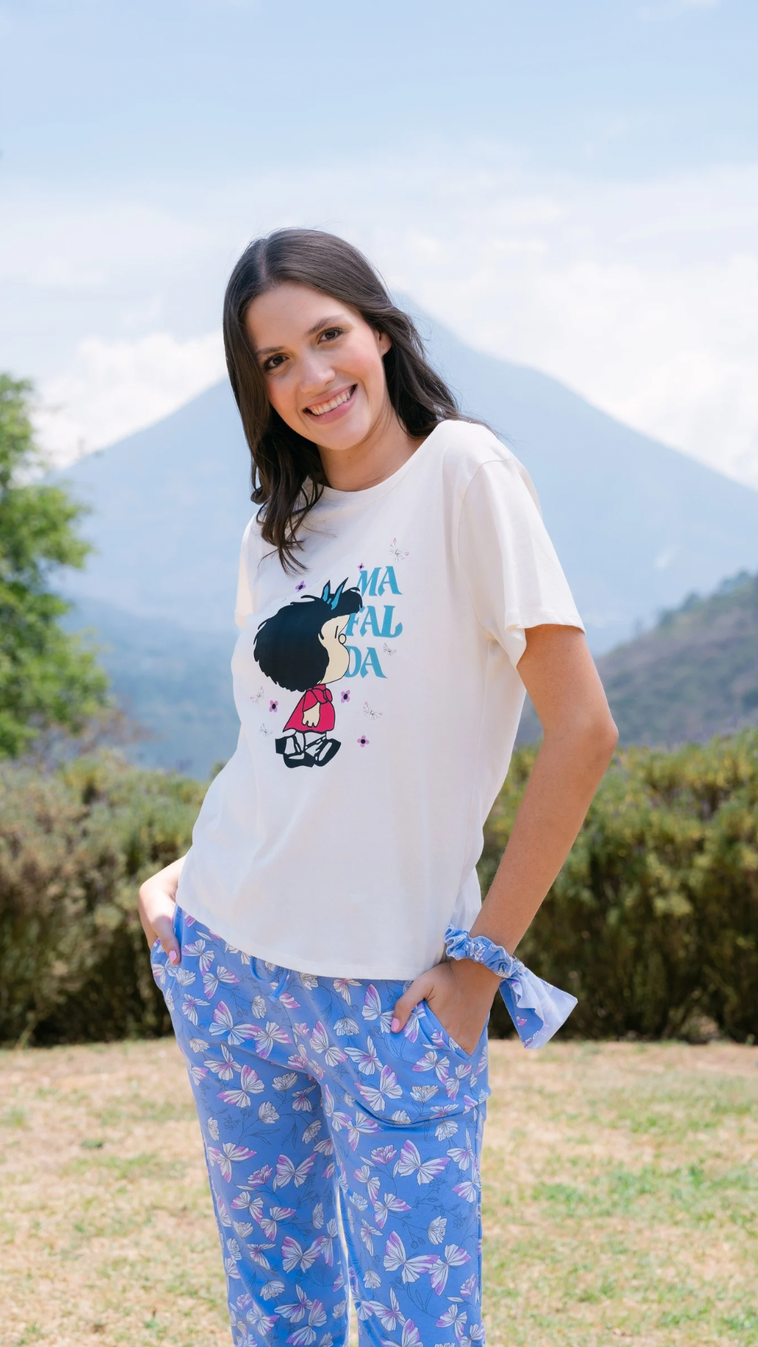 1.3 - Pijama Clásica Mafalda Mariposas pantalón