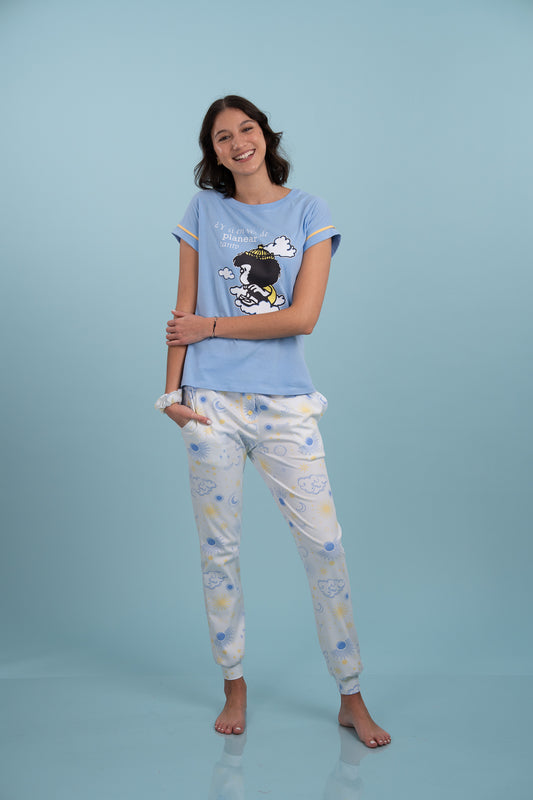 Pijama Clasica Mafalda Cloud  Manga corta y pantalon