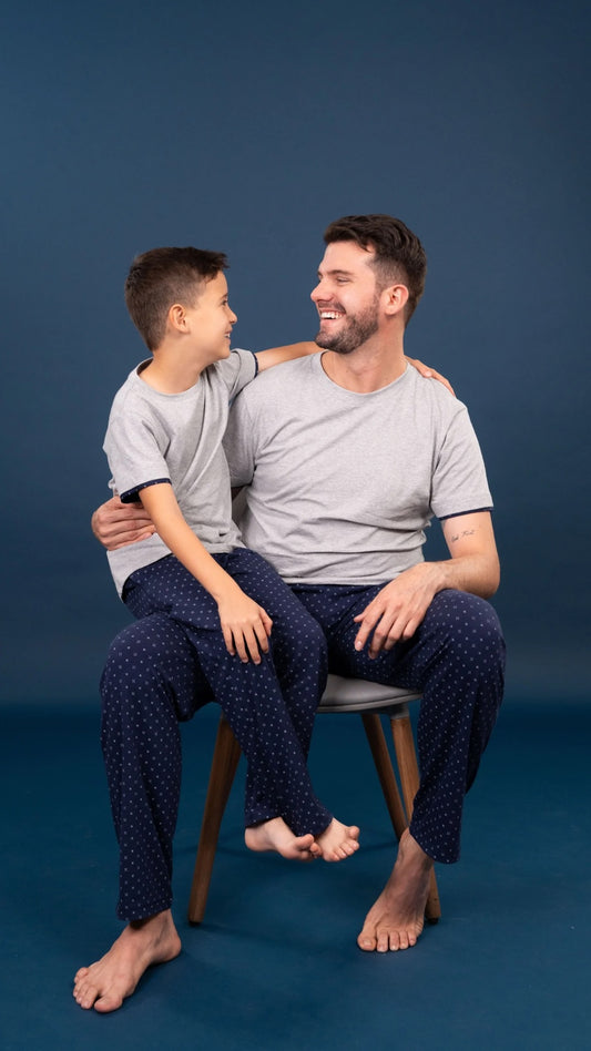 Pijama Record camisa gris y pantalón  niño