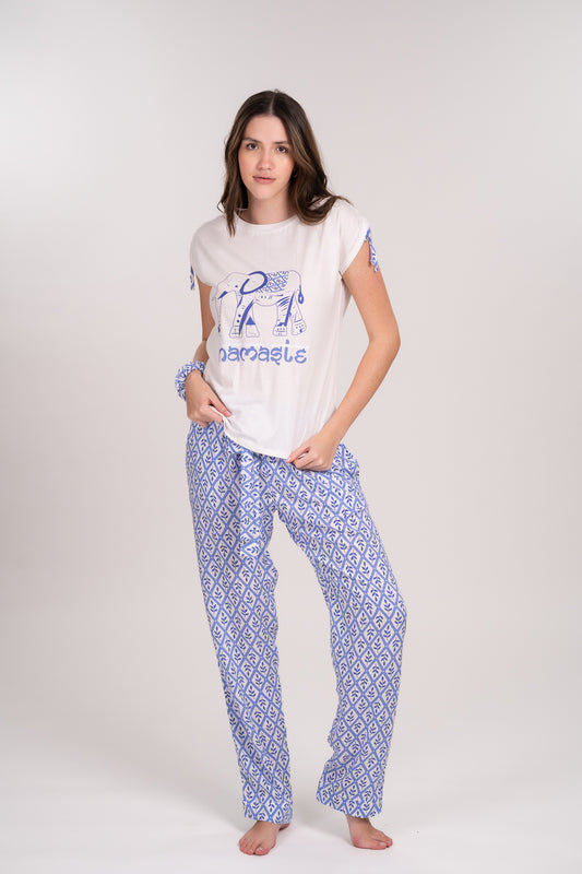 Pijama Clasica Elefante blusa y pantalón