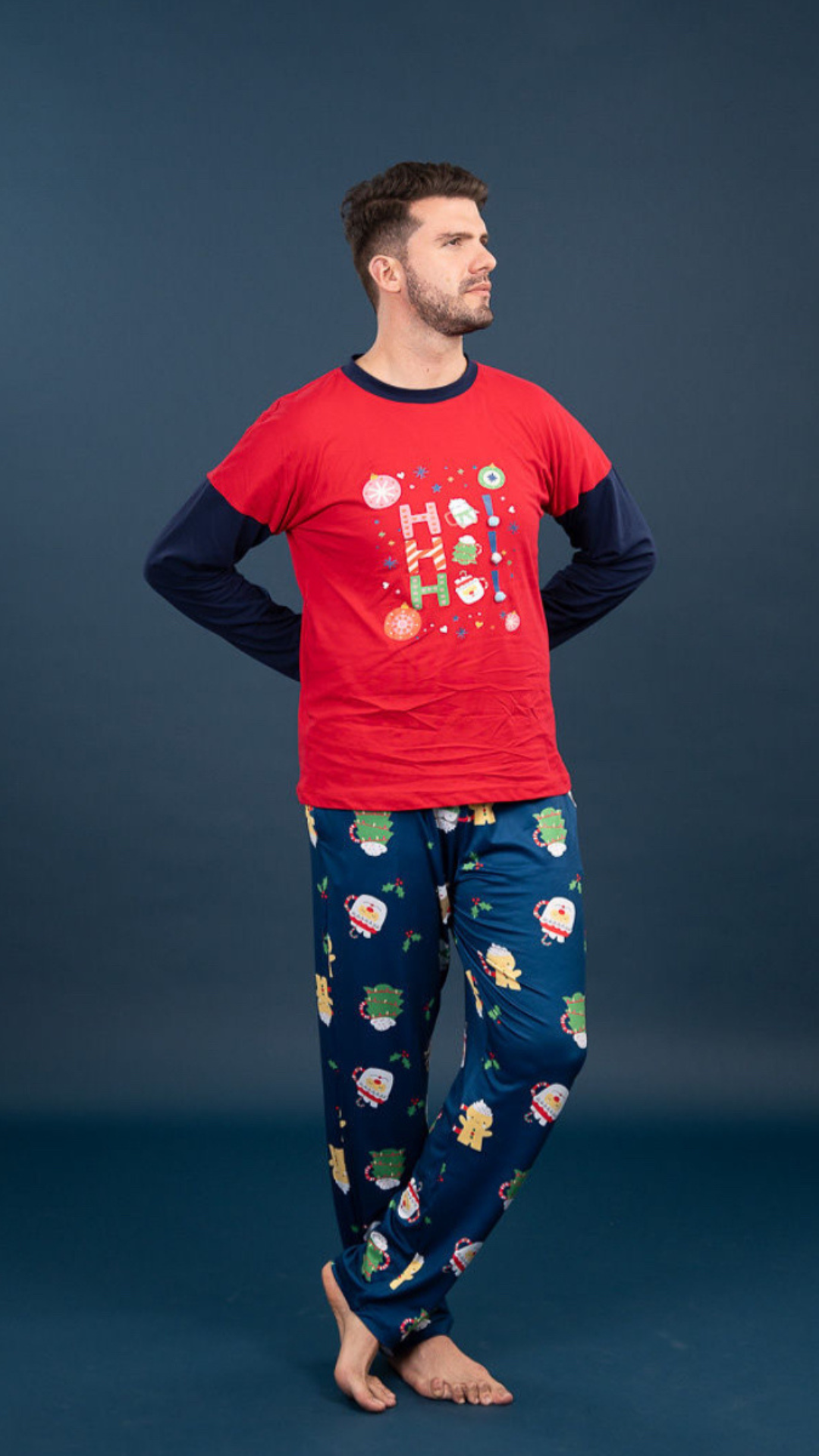 Pijama HoHo de Tshirt manga larga y pantalon con bolsas