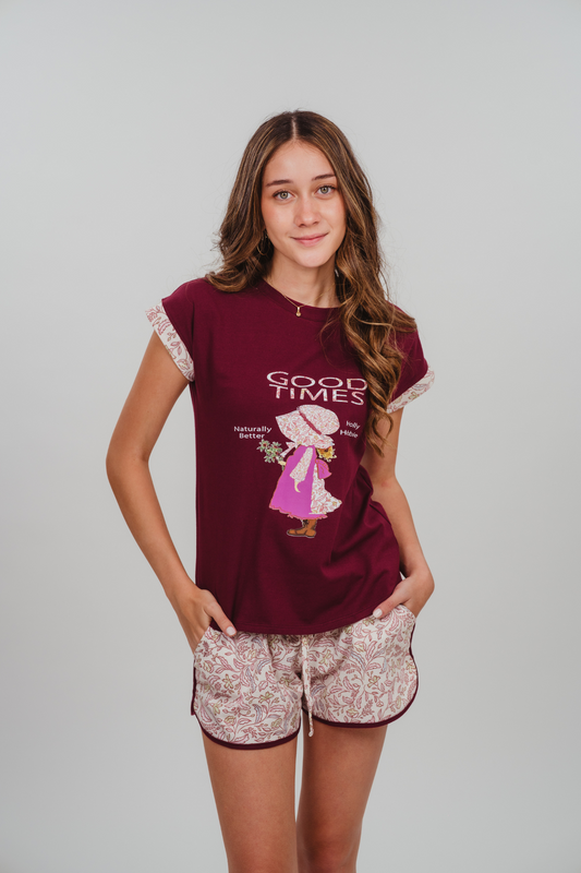 1.2- Pijama Holy Hobbie blusa y short