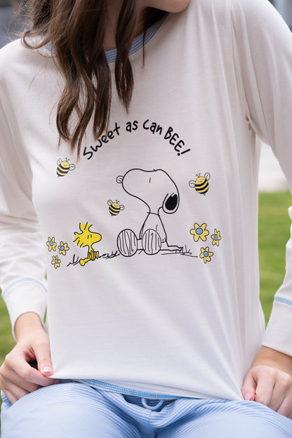 Pijama Sweet Be snoopy Blusa manga larga  de pantalón
