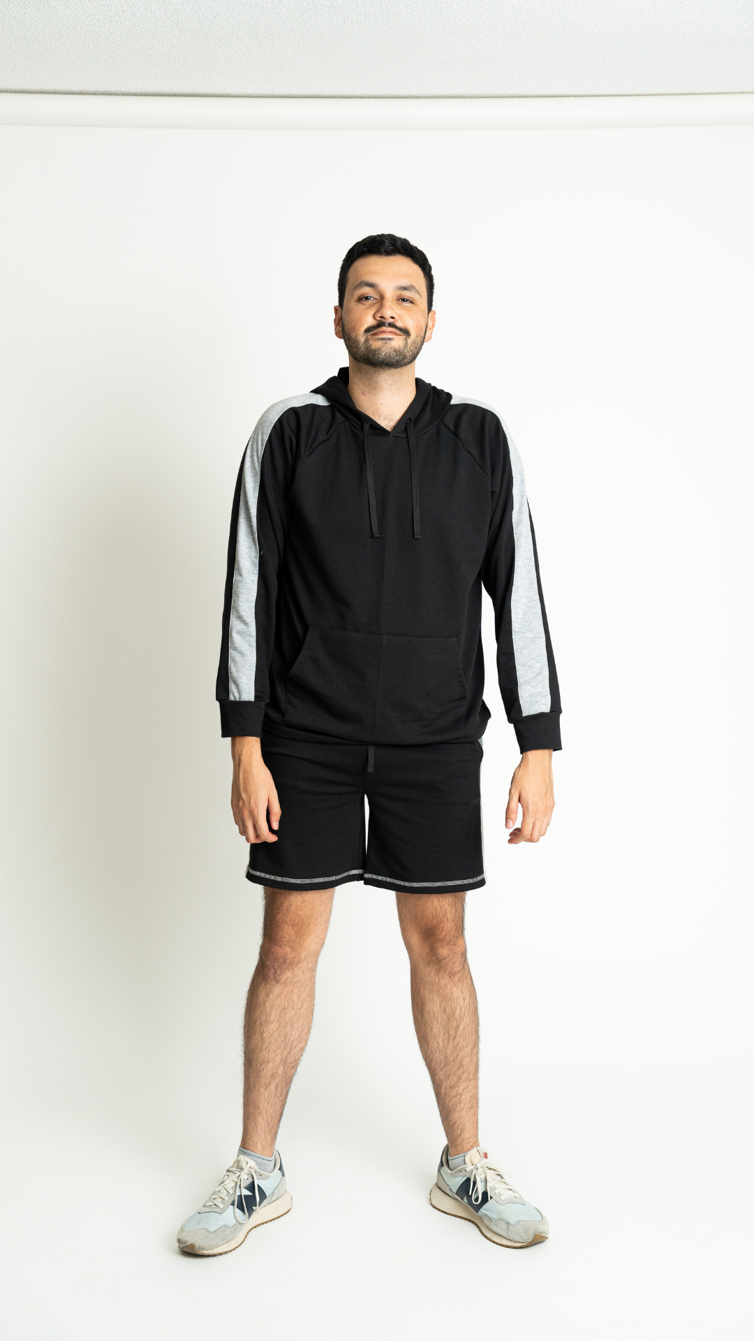 Set Loungewear Black Short Hombre