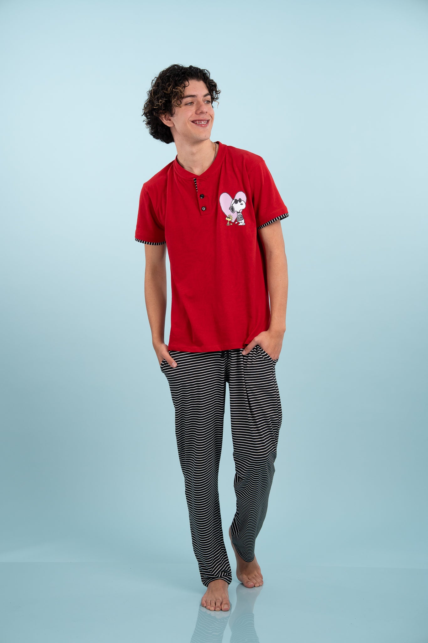 Pijama True Love snoopy hombre Manga corta y pantalon