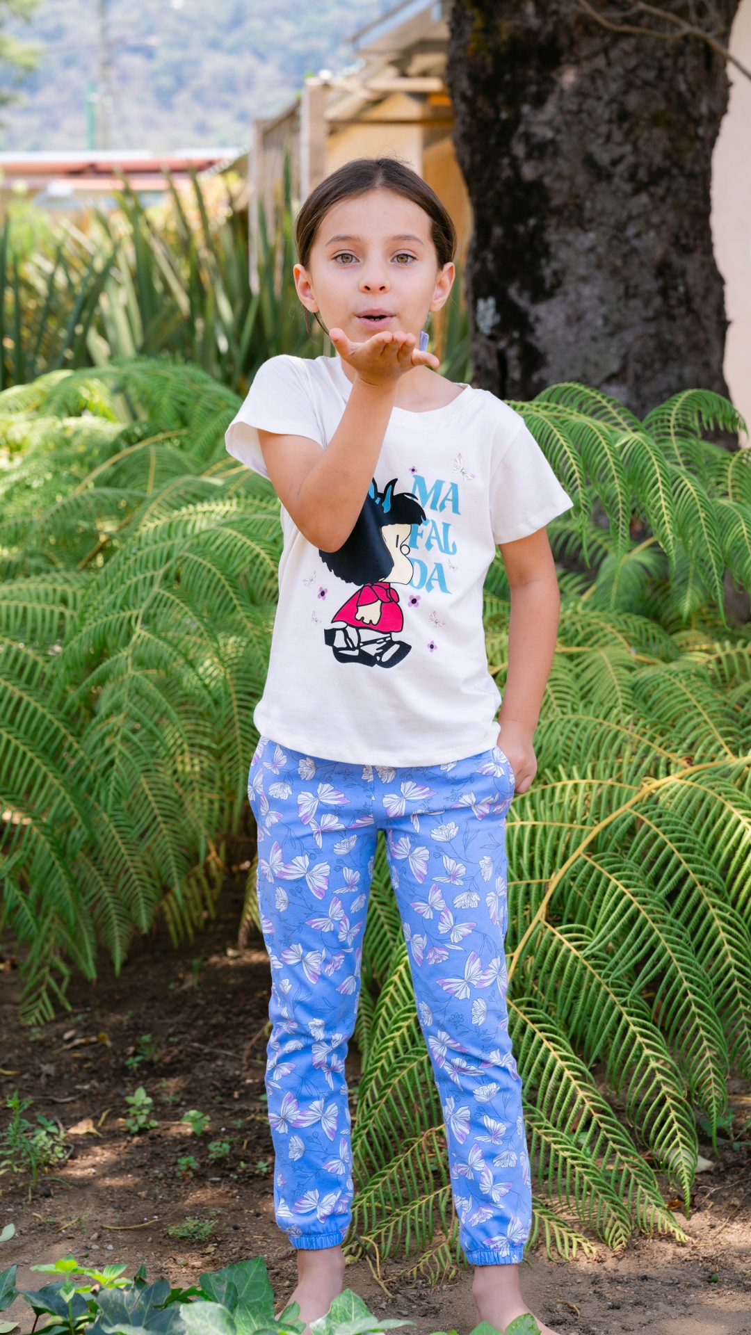 Pijama Clásica Mafalda Mariposas niña