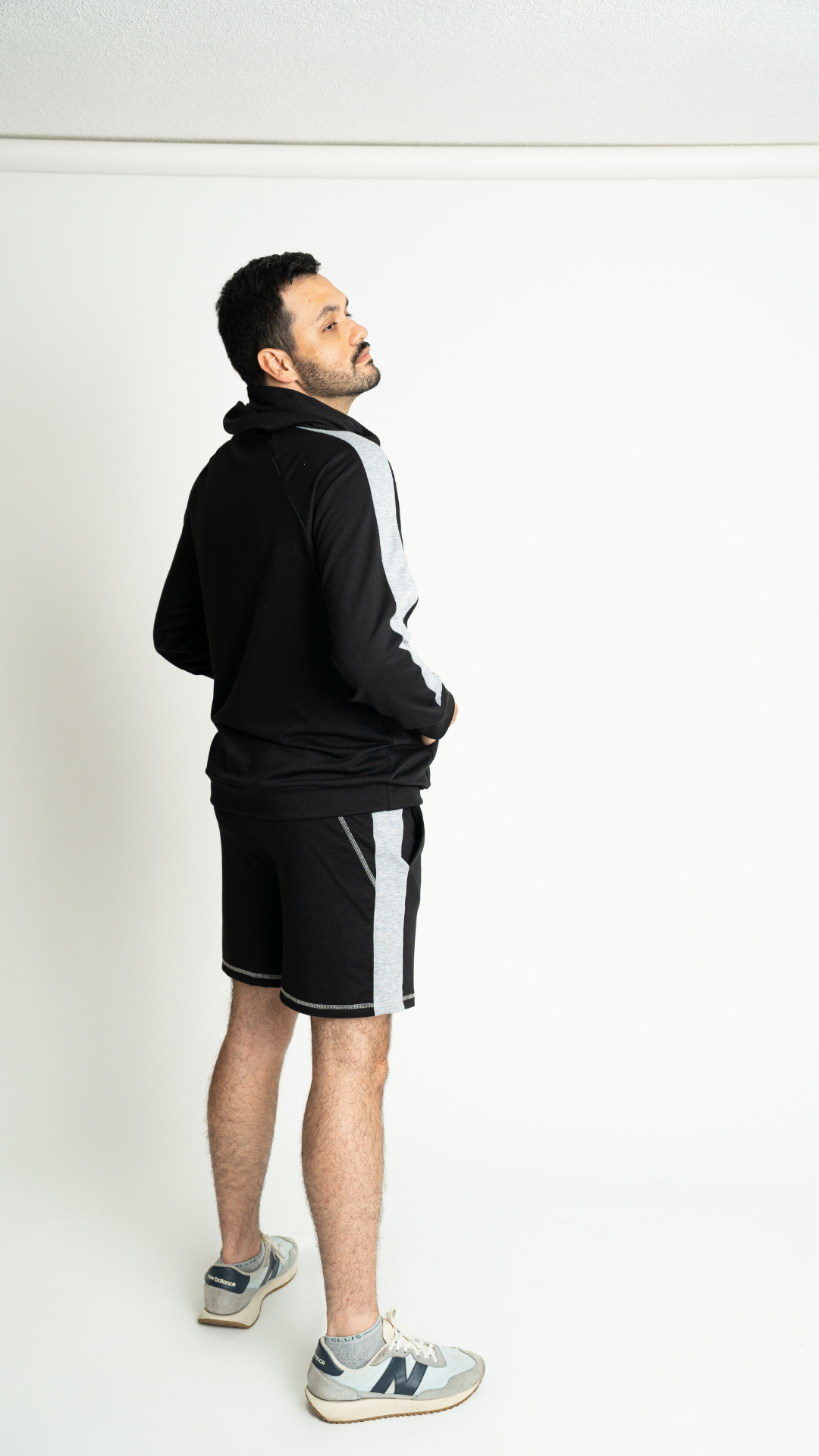 Set Loungewear Black Short Hombre