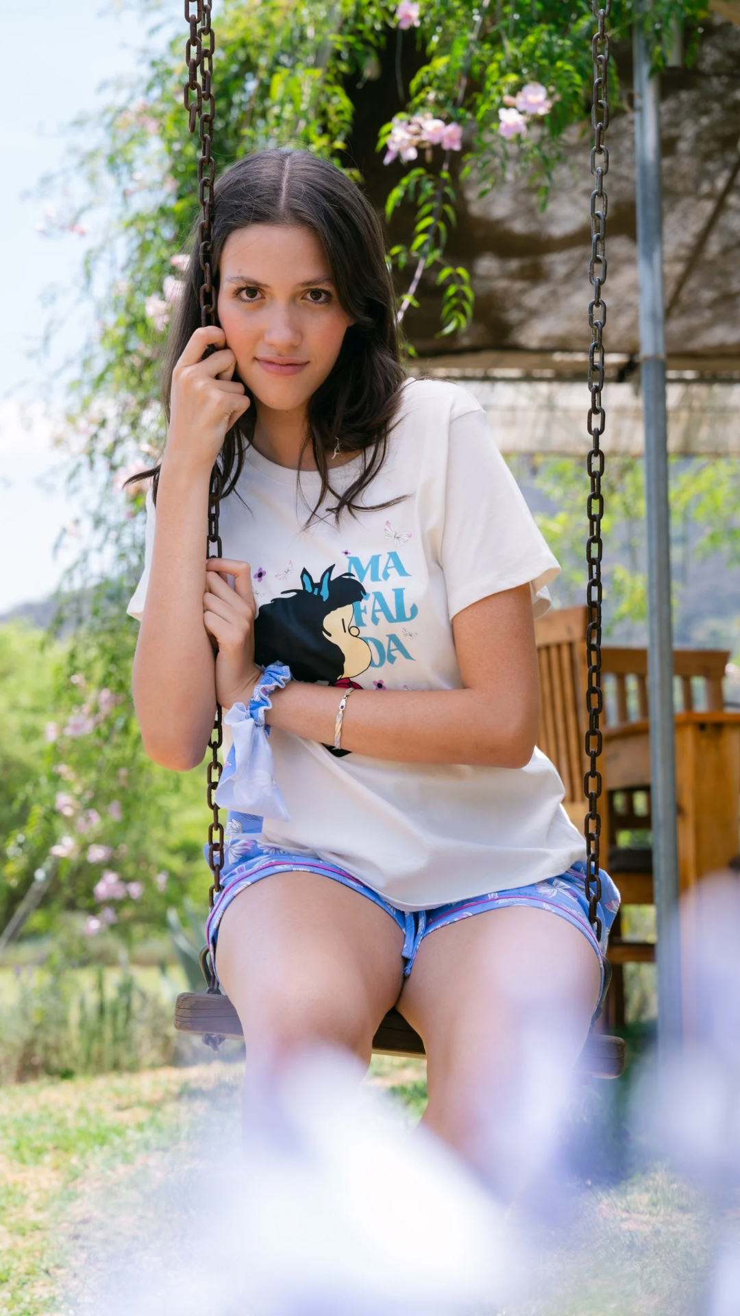1.4 - Pijama Clásica Mafalda Mariposas short