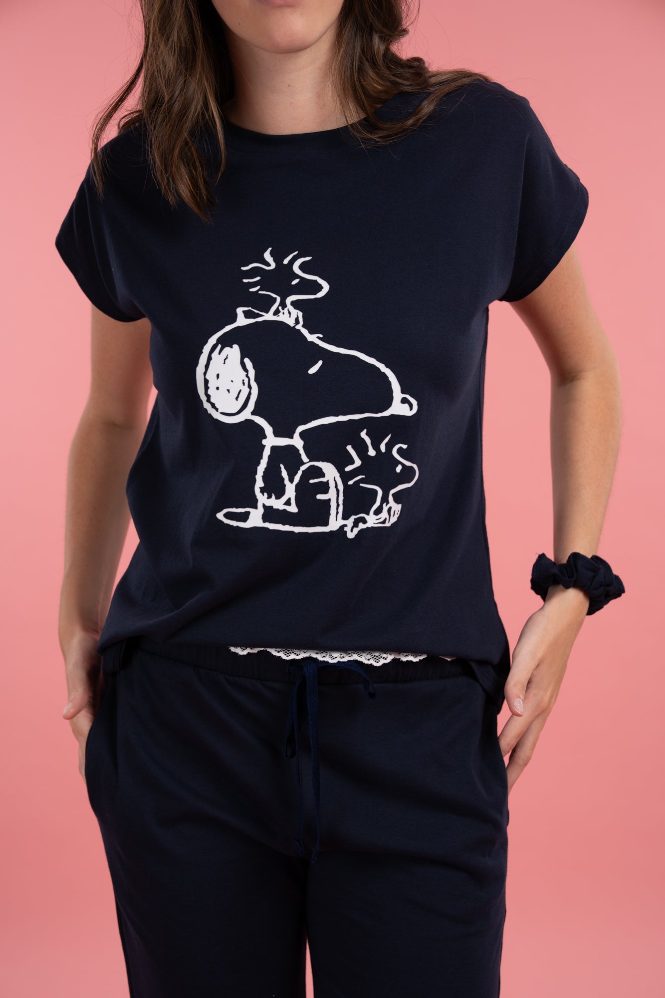 Pijama Friends Snoopy Azul  Blusa y Pantalón