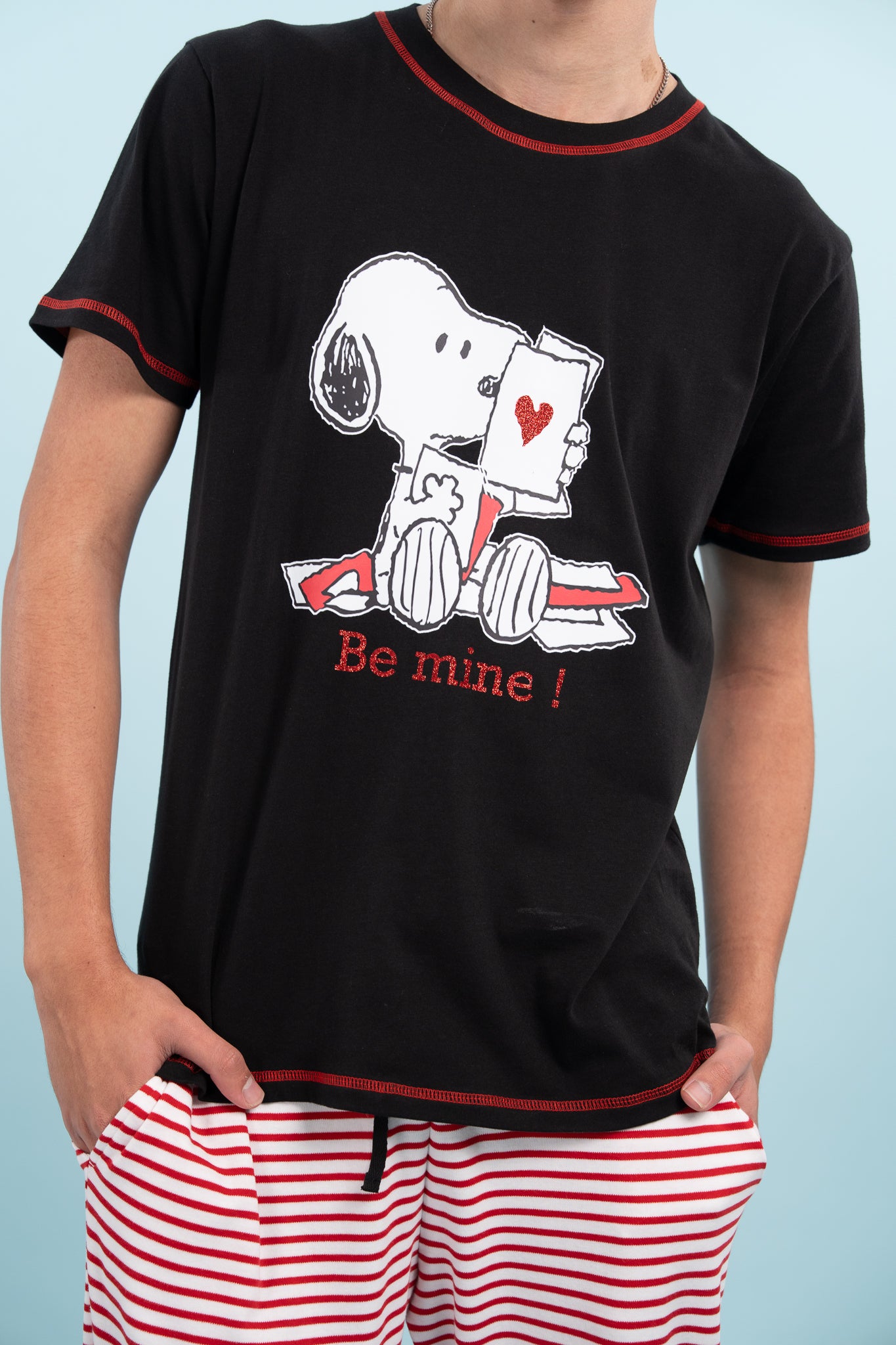 Pijama Be mine snoopy hombre Manga corta y pantalon