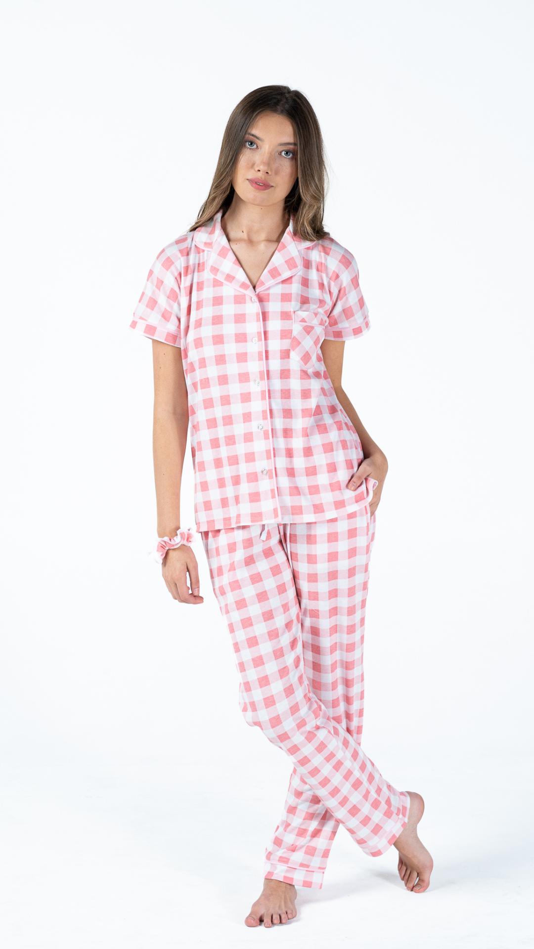 Pijama Camisera Vicky Rosa pantalón