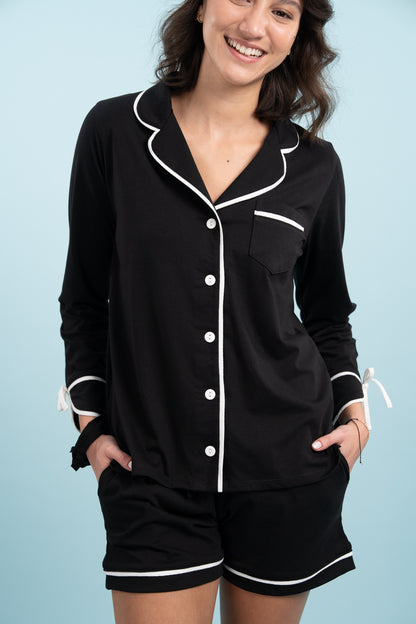 Pijama Camisera  Bow Black