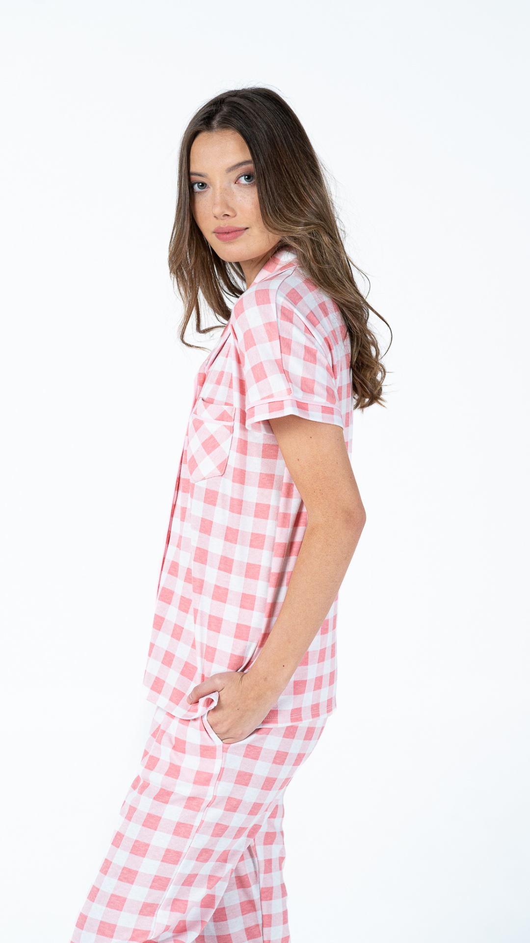 Pijama Camisera Vicky Rosa pantalón