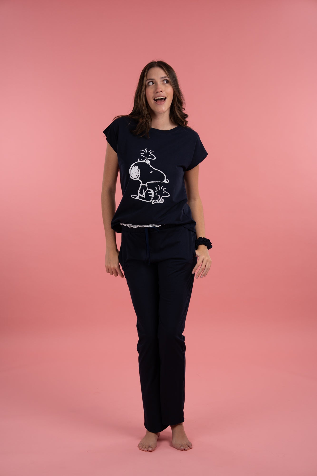 Pijama Friends Snoopy Azul  Blusa y Pantalón