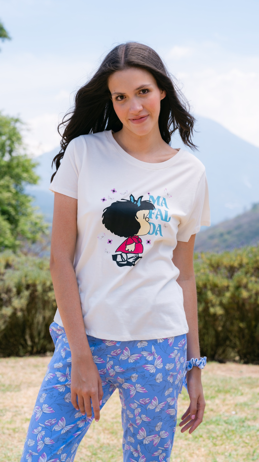 1.3 - Pijama Clásica Mafalda Mariposas pantalón
