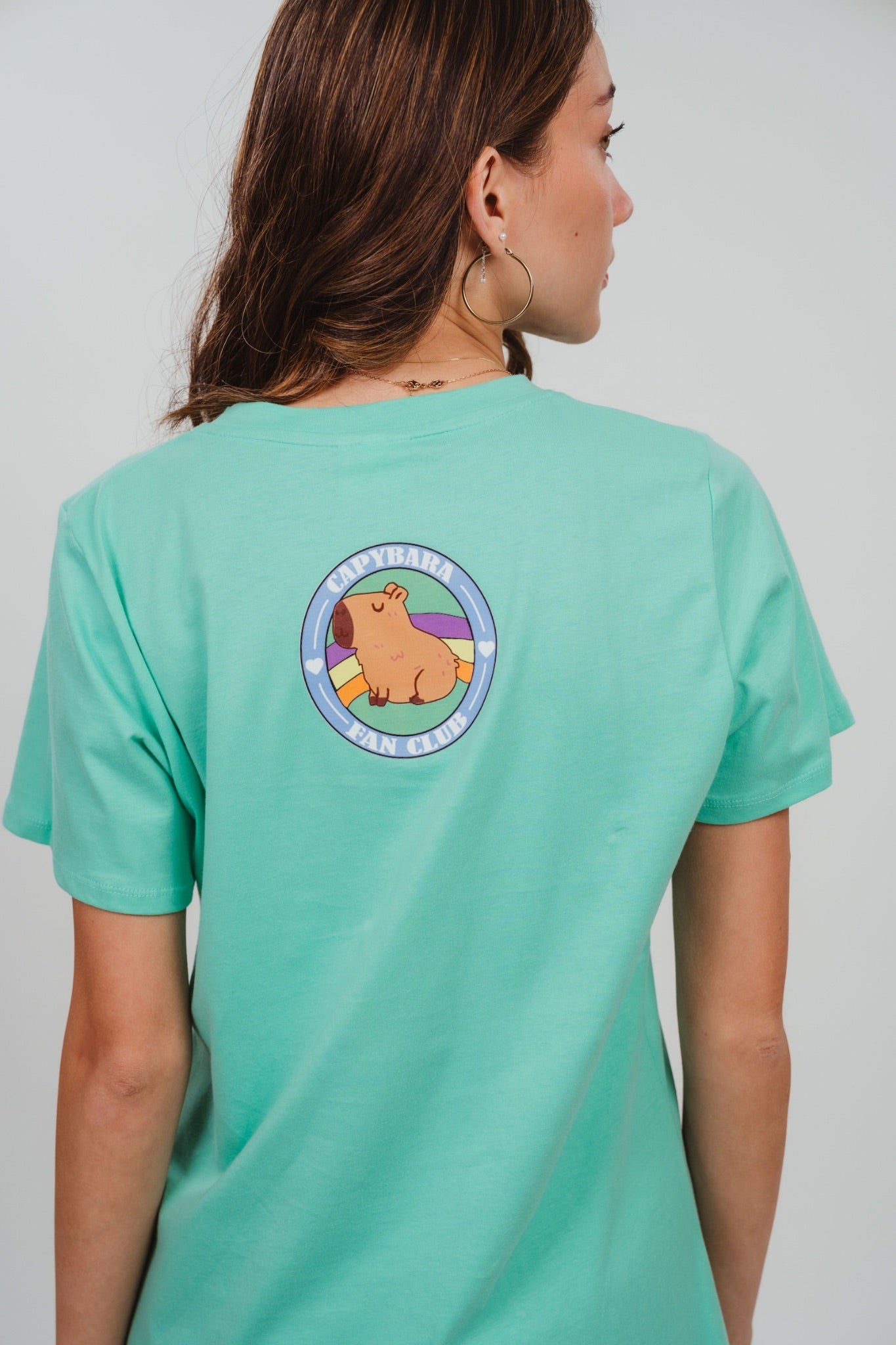 Camisón Capibara tipo Playera Serigrafia Woostock elaborado en Algodón 100% tipo tshirt 