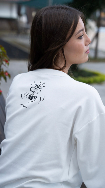 Set Loungwear Monday Vibes Ivory de sudadera y Pantalon con bolsas tipo cargo,