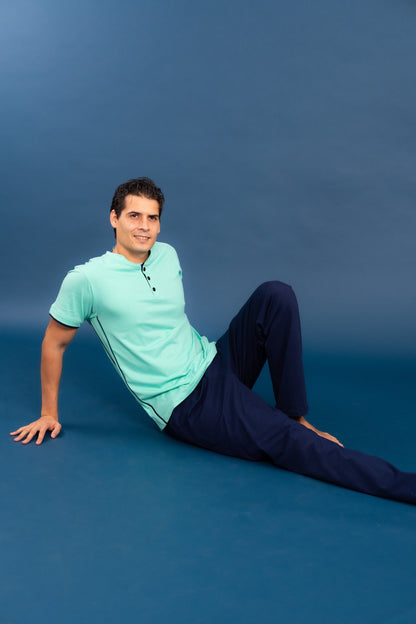 Pijama Luis de Tshirt manga corta y pantalon recto con bolsas 