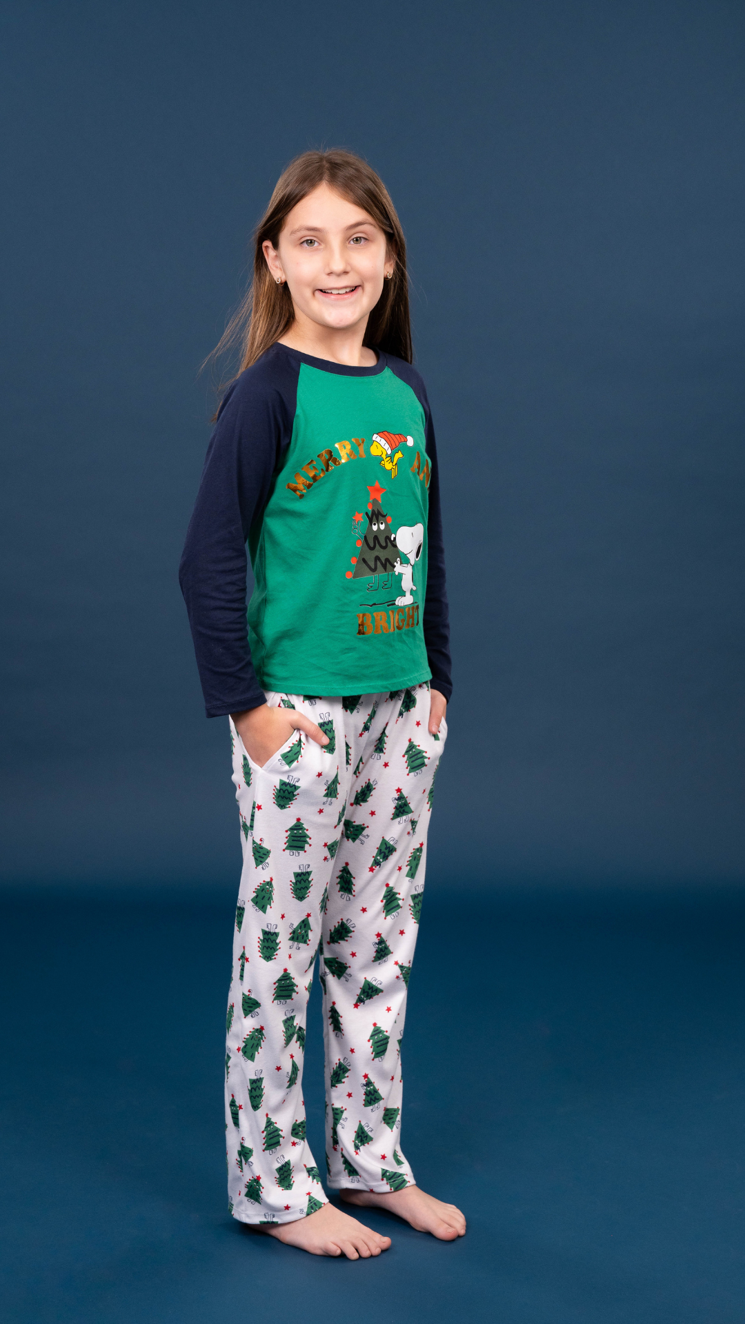 Pijama Merry 2 piezas , blusa  manga corta  , y pantalón con bolsas 