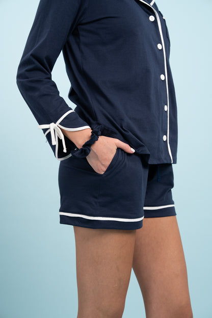 Pijama Camisera  Bow Blue