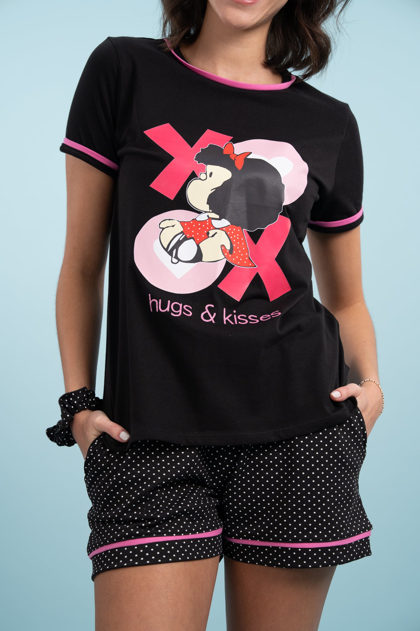 Pijama Clasica Mafalda XOXO Manga corta y Short