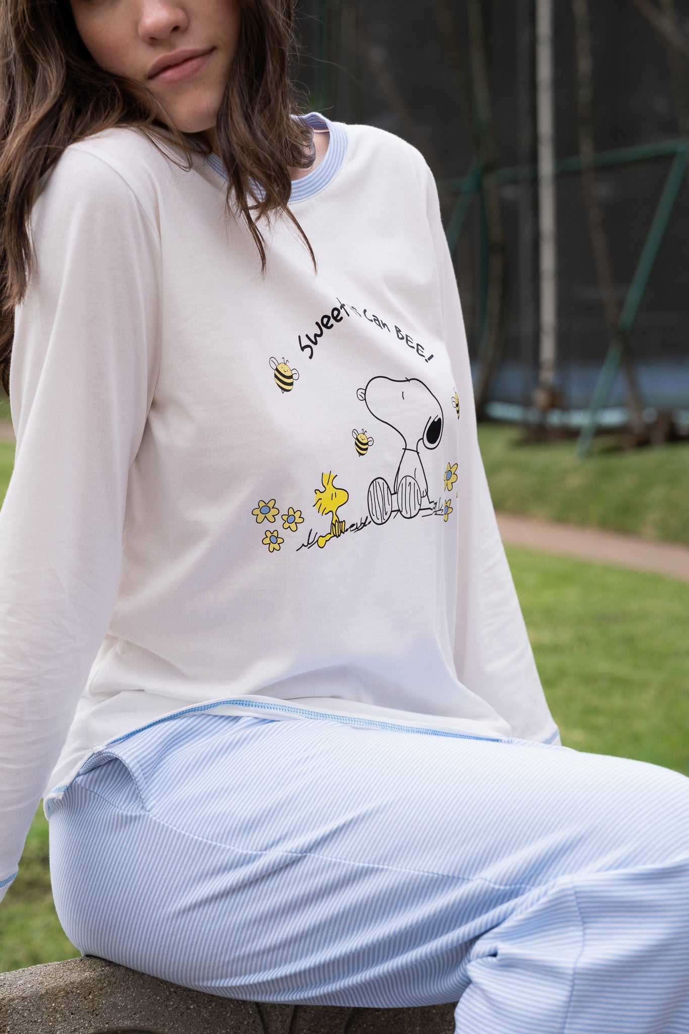 Pijama Sweet Be snoopy Blusa manga larga  de pantalón