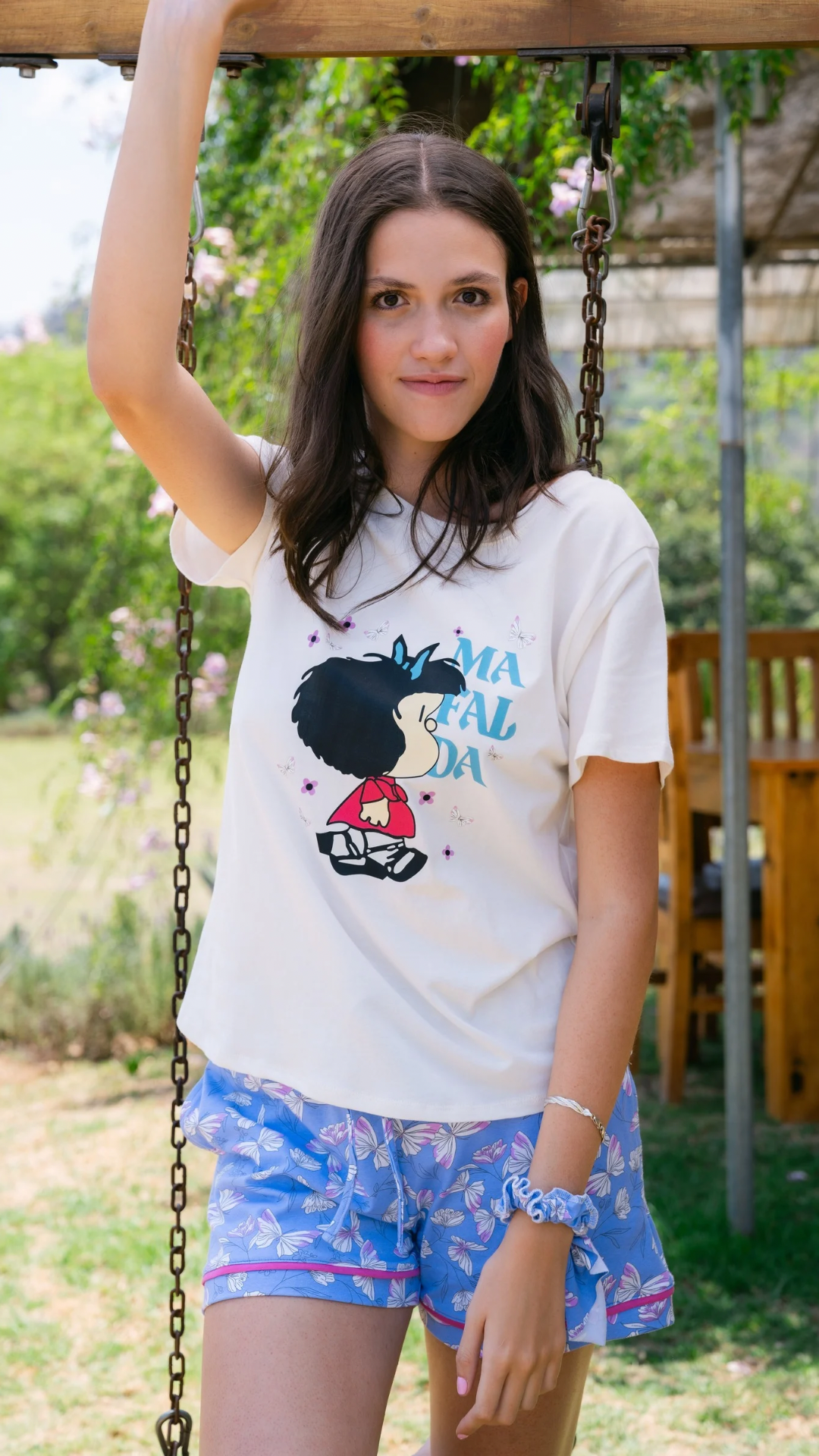 1.4 - Pijama Clásica Mafalda Mariposas short