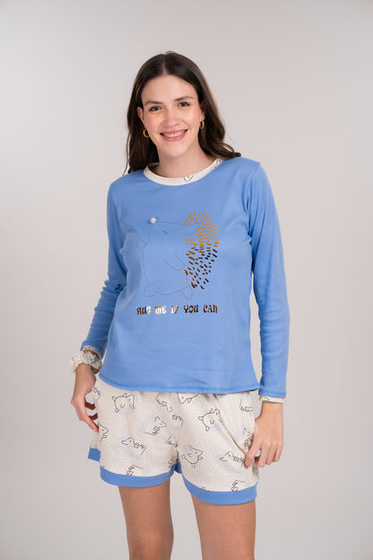 Pijama Porcupine Blusa manga larga  de short