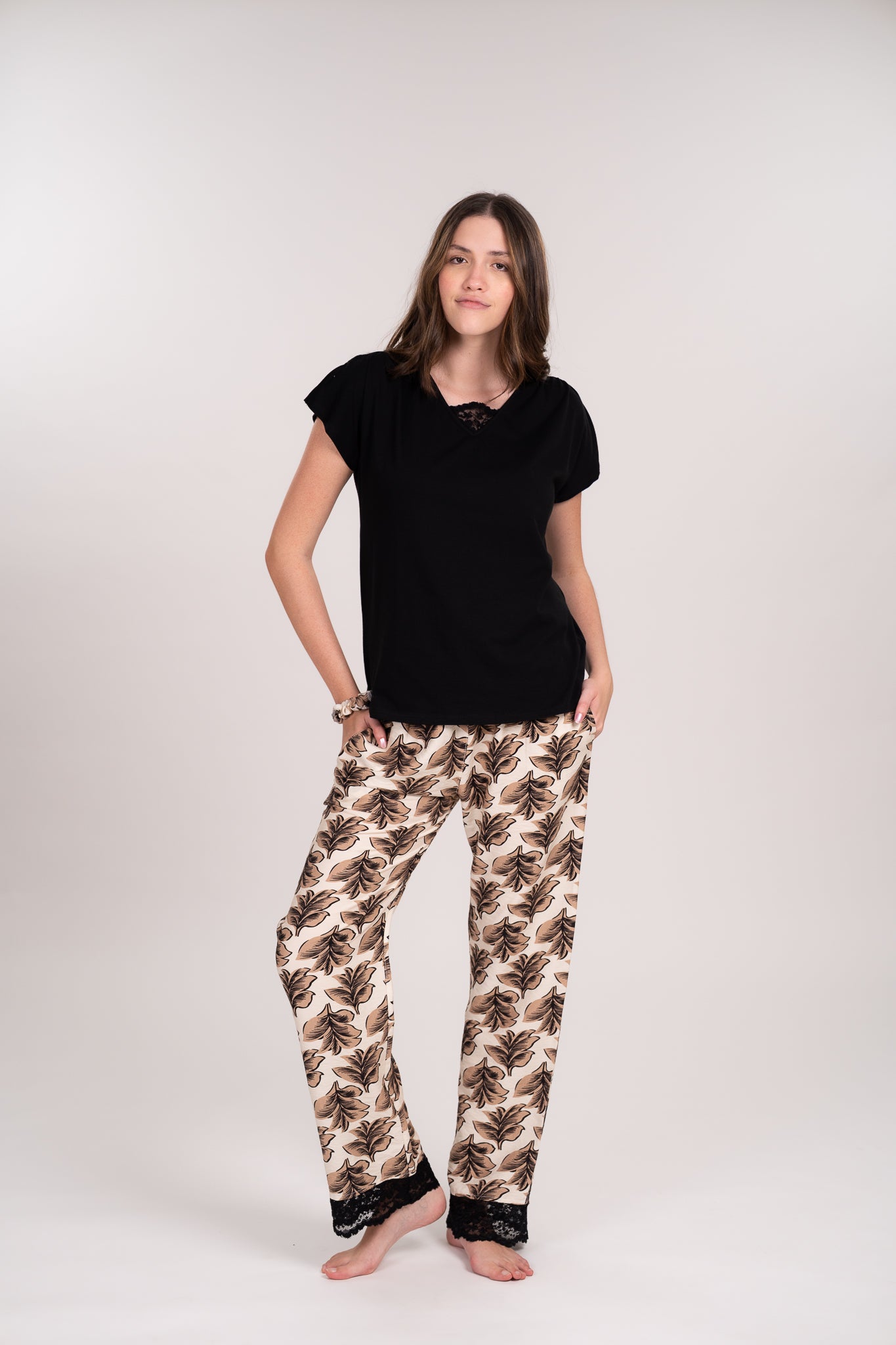 Pijama Clasica Otoño blusa y pantalón